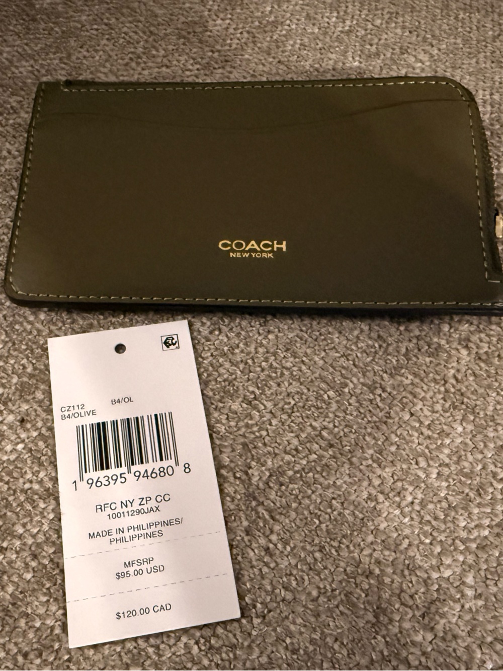 Coach NY Zip Card Case
